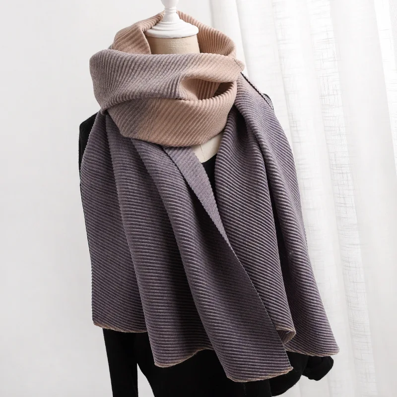 Роскошные брендовые толстые теплые пашмины бандана шали леди обертывания одеяло женские зимние кашемировые шарфы - Цвет: COLOR 3