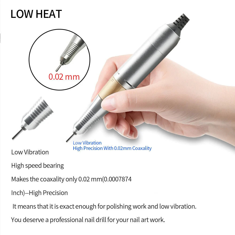 Цена Дрель для ногтей, 35000 об мин, профессиональная машинка для маникюра, аппарат для маникюра, педикюра, набор, электрическая пилка с резцом, инст...