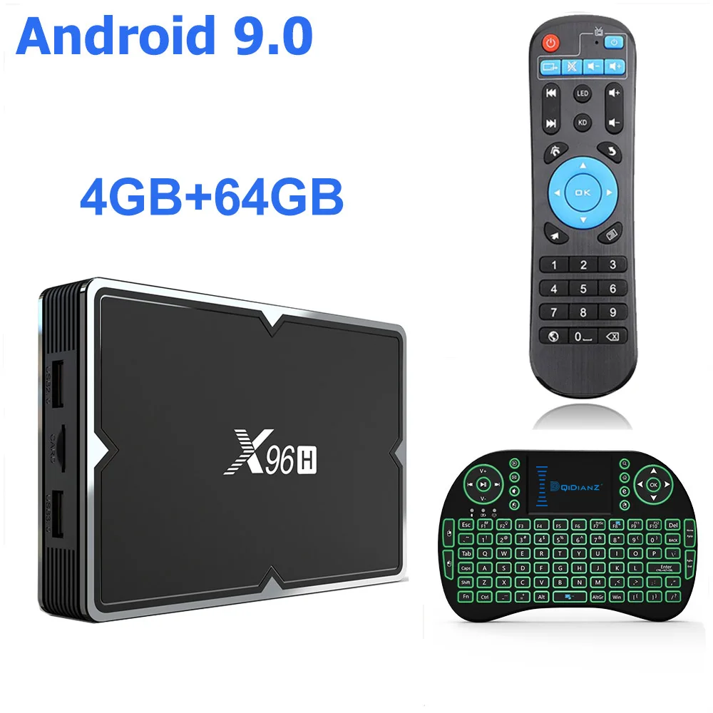 Q плюс Смарт ТВ BOX Android 9,0 H6 Quadcore Cortex-A53 4G+ 32G 2,4G WI-FI 6 K H.265 USB 3,0 Neftflix Google Декодер каналов кабельного телевидения - Цвет: 4G 64G I8