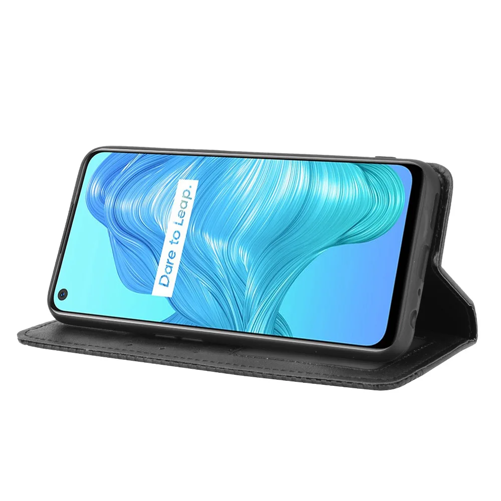 For Realme 7 5g Case Premium Leather Wallet Leather Flip