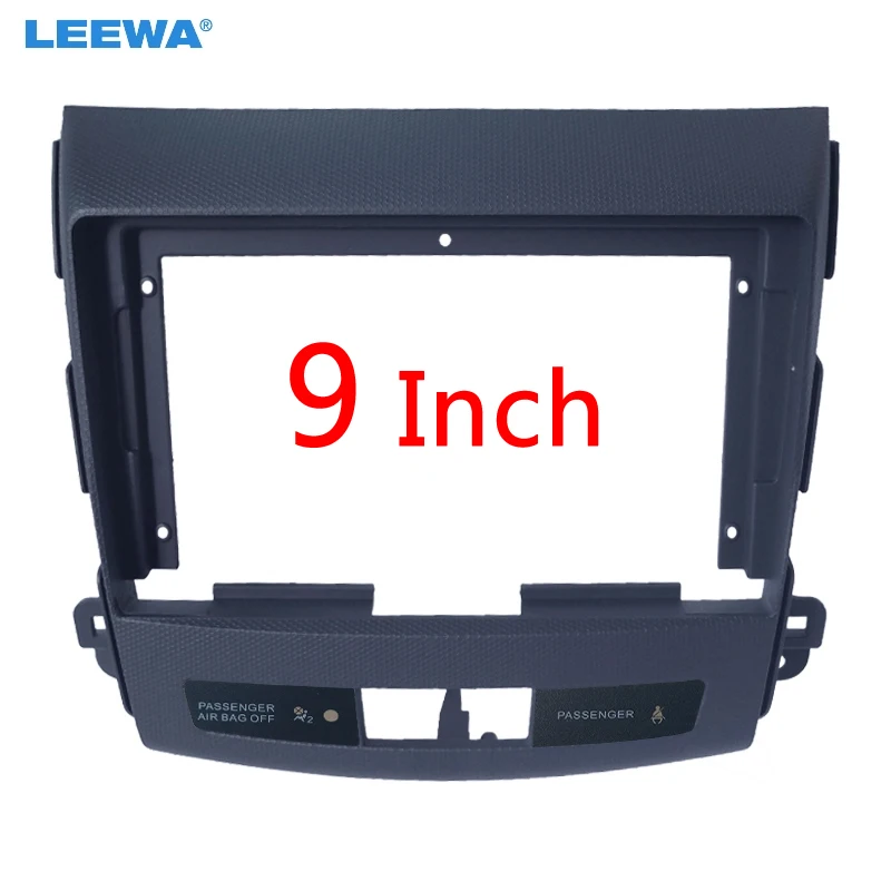 LEEWA автомобильная стереосистема 2Din Рамка адаптер для Mitsubishi Outlander 9 дюймов Большой