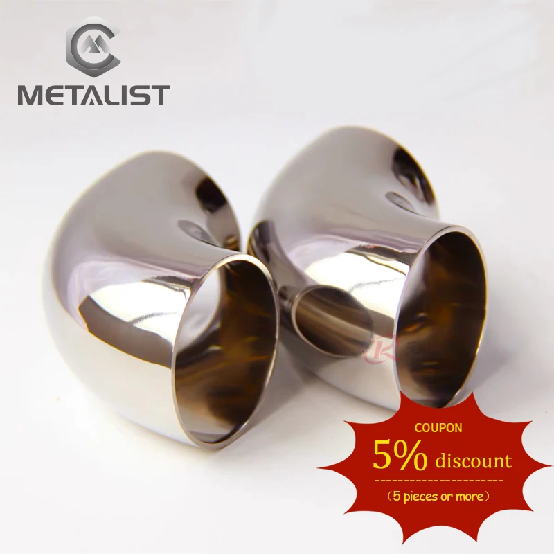METALIST OD 51mm SS304 Stainless Steel Sanitary Weld 90 Degree Elbow Pipe Fitting