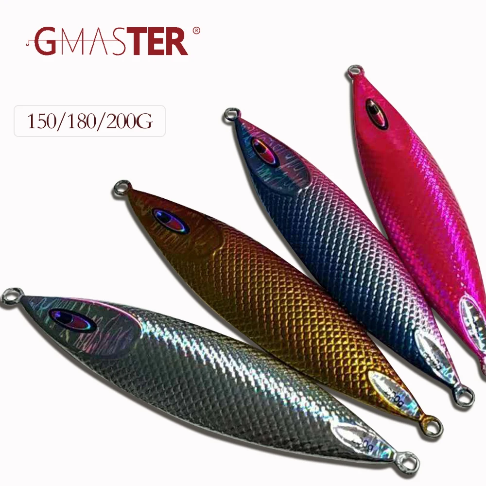 Медленная приманка GMASTER для джиггинга 150g180g200gLead Яркий светящийся передний джиг с