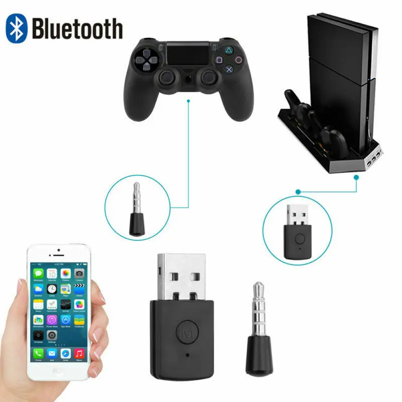 Latest Version USB Adapter Bluetooth Transmitter Dongle Wireless Receiver For PS4 Playstation BT 4 0 Headset Headphone Dongle