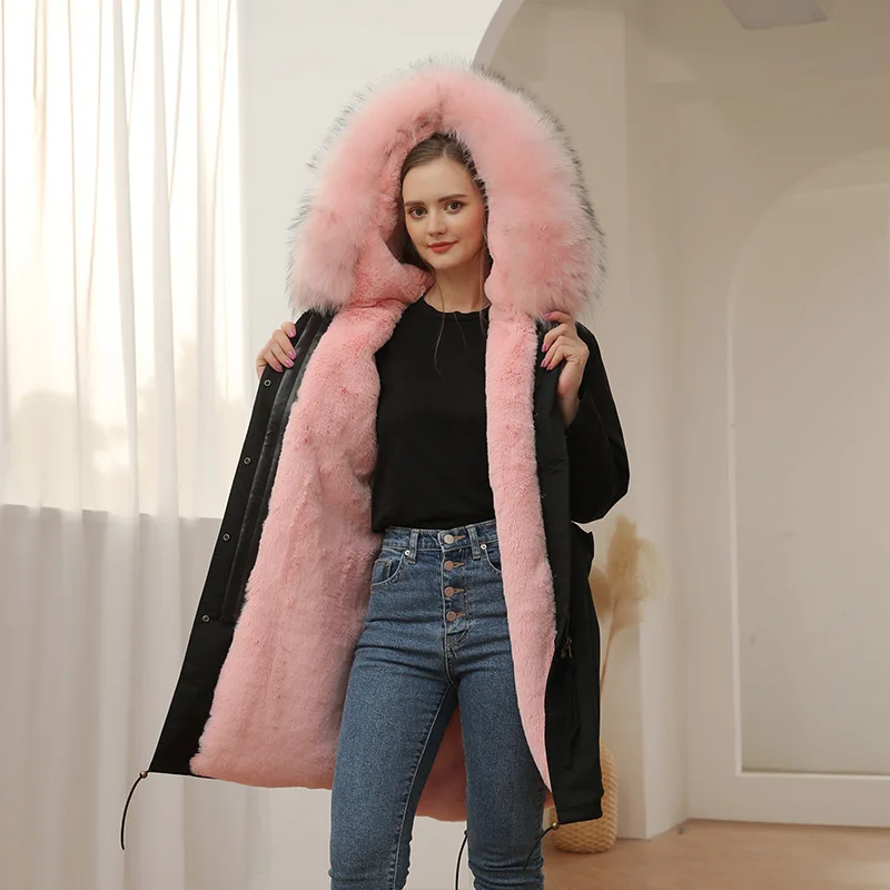 Rocwickline New Autumn & Winter Women's Coat Preppy Style Patchwork Zippers Hooded Office Lady Streetwear Military Formal Coat