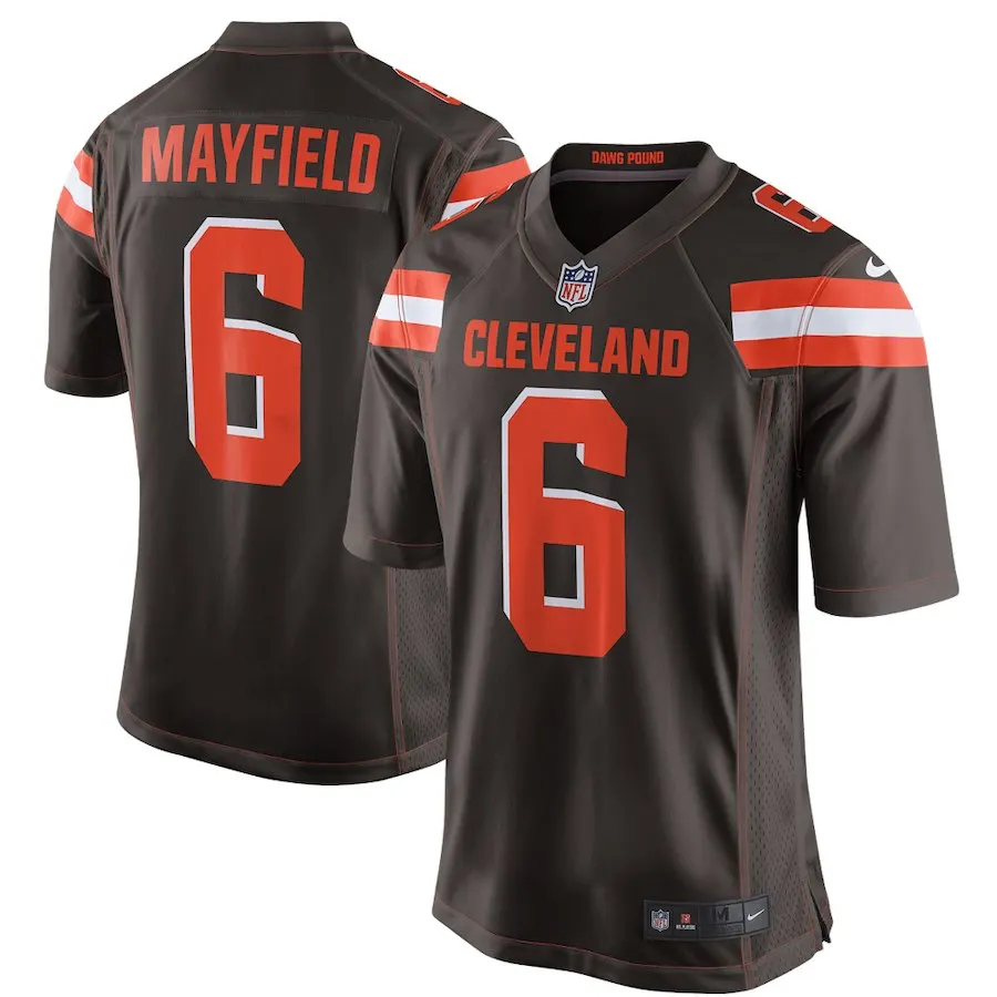 MEN Мужская камуфляжная футболка Cleveland Baker Mayfield Browns - Цвет: MEN