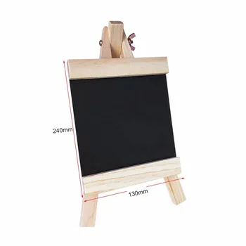 

Blackboard 24*13cm Desktop Records Board With Adjustable Wooden Stand Durable Chalk Board Black Board Products For Schools Home