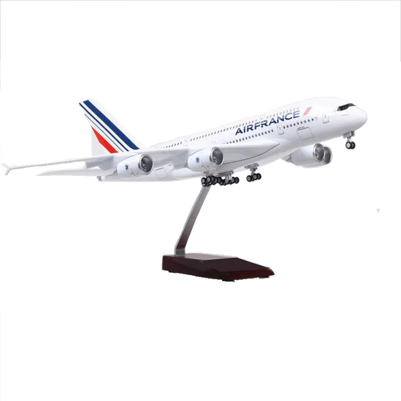 50 см 1/160 Airbus A380 Air Франция авиакомпания модель самолета сплав airframe W шасси и светильник игрушки самолет с фиксированным крылом