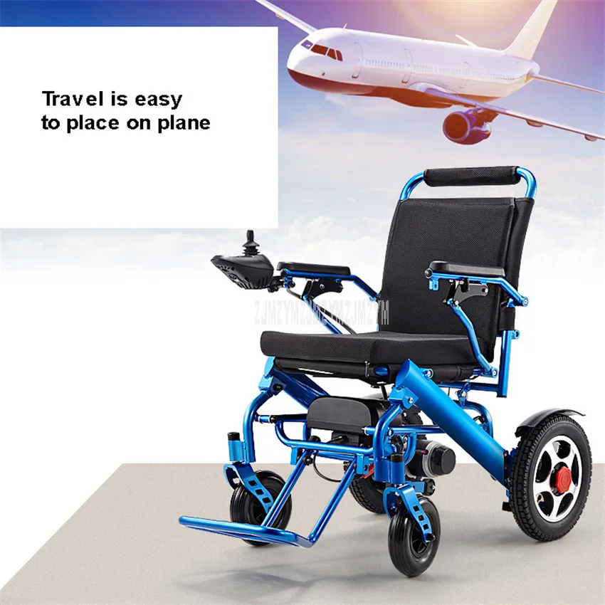 22.8kg Lightweight Electric Foldable Wheelchair Aluminum Alloy Older Disabled Patient 24V12A Lithium Battery Handicapped Scooter