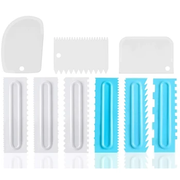 

Angled Icing Spatulas,Sawtooth Cake Scraper Cake Feast Decorating Kit,Decorating Butter Cake Edge Kitchen Baking Tool