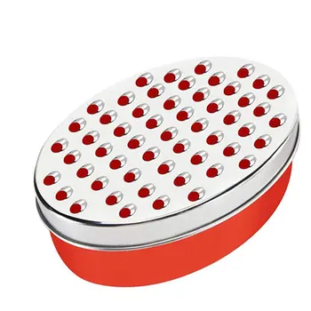 

Cheese Grater Lemon Zester with Food Storage Container and Lid Grinder for Ginger & Vegetables Double-sided grater