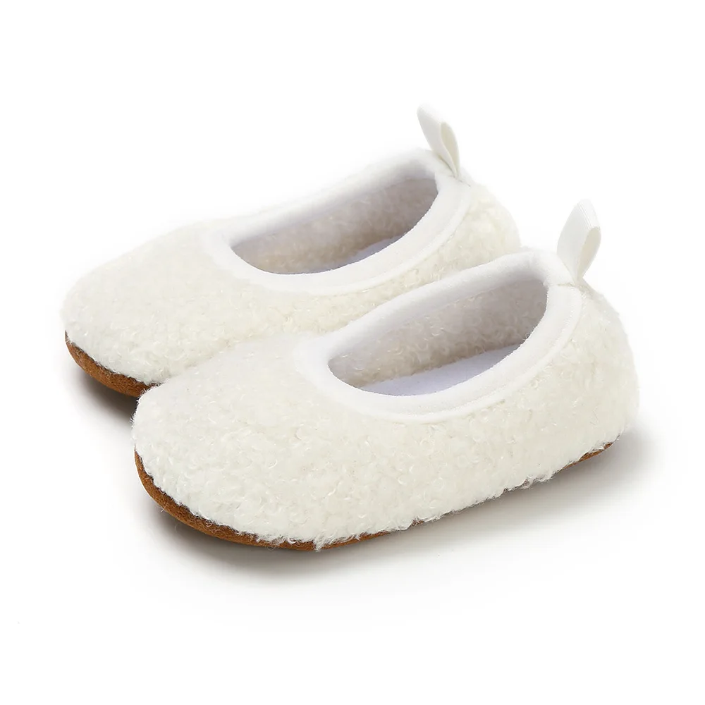 Младенческие сапоги для снега до лодыжки; обувь для новорожденных; очень теплые ботиночки для девочек и мальчиков; Первые ходунки - Цвет: Белый