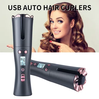 

Portable Hair Curler Automatic Wireless Curling Iron Hair Waver Tongs Beach Waves Cordless Curling Wand Air Curler Hair Tools
