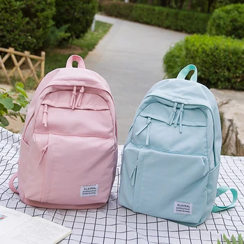 

Fashion School Bags for Teenager Girls Backpacks Nylon Laptop Schoolbag Student Bookbag Travel Bag Women Backpack WBS800