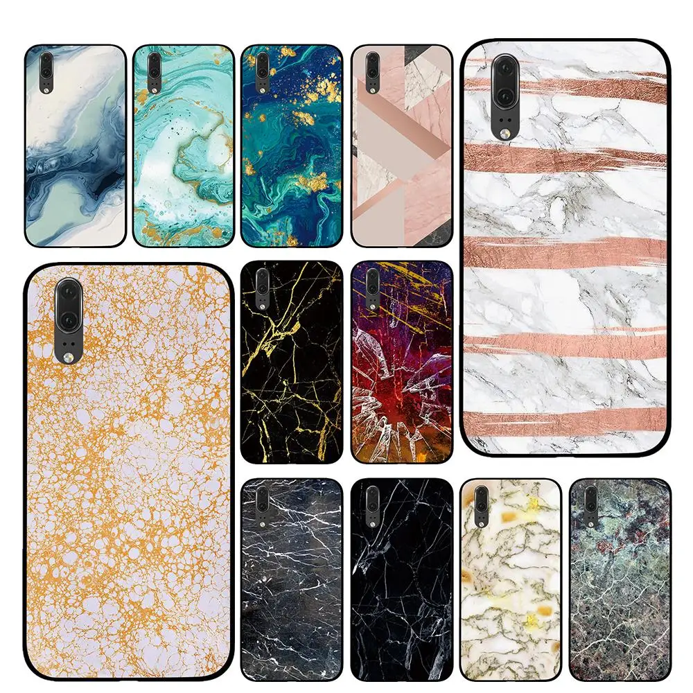 

marble Cases For Huawei Honor V9 V10 8 9 10 8X 5A 7A 5X Play Lite TPU Cover