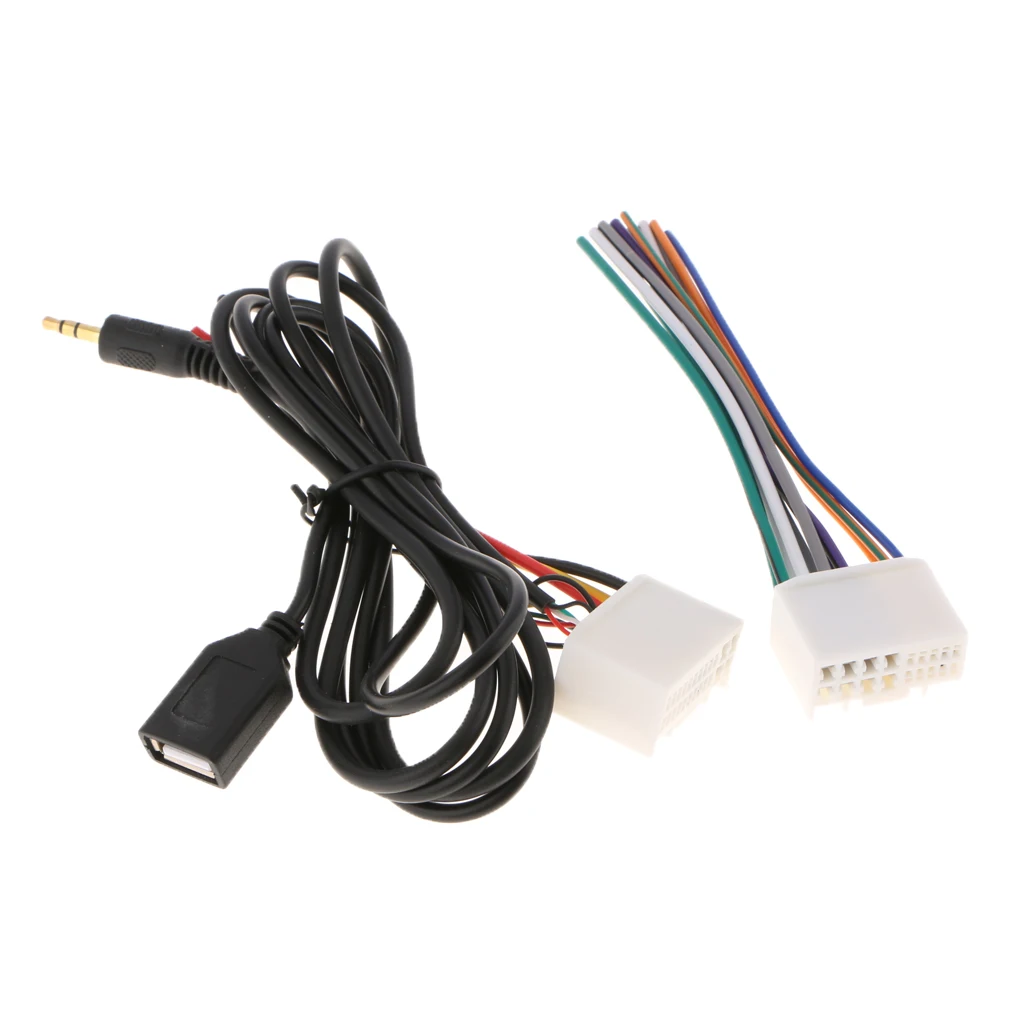 Адаптер электропроводки для CD-плеера+ usb-разъем аудио адаптер для KIA hyundai