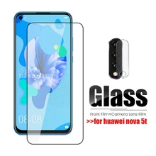 Vidrio de Cámara 2 en 1 para huawei nova 5 t Protector de pantalla de cristal de lente protectora en nova 5 t t5 nova 5 t YAL-L21 película de seguridad de haiwei(China)