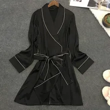 Ночная рубашка, нижнее белье, халат с поясом, летняя женская одноцветная Хлопковая пижама, халат, банное платье, одежда для сна, большая длинная ночная рубашка# g5