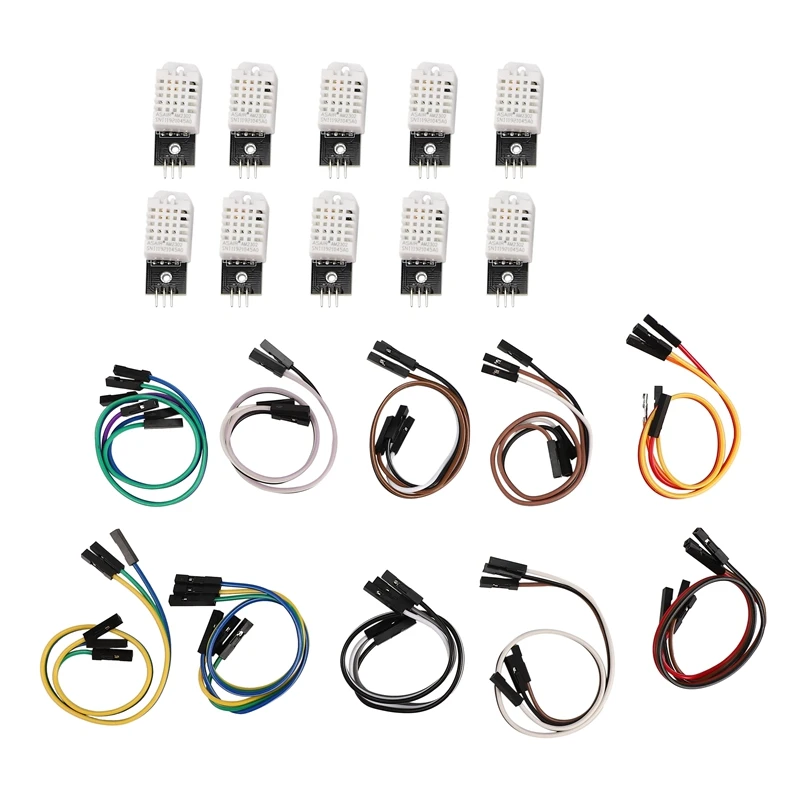 

10PCS DHT22 Single Bus Digital Temperature and Humidity Sensor Am2302 Module Electronic Building Blocks for a Duino