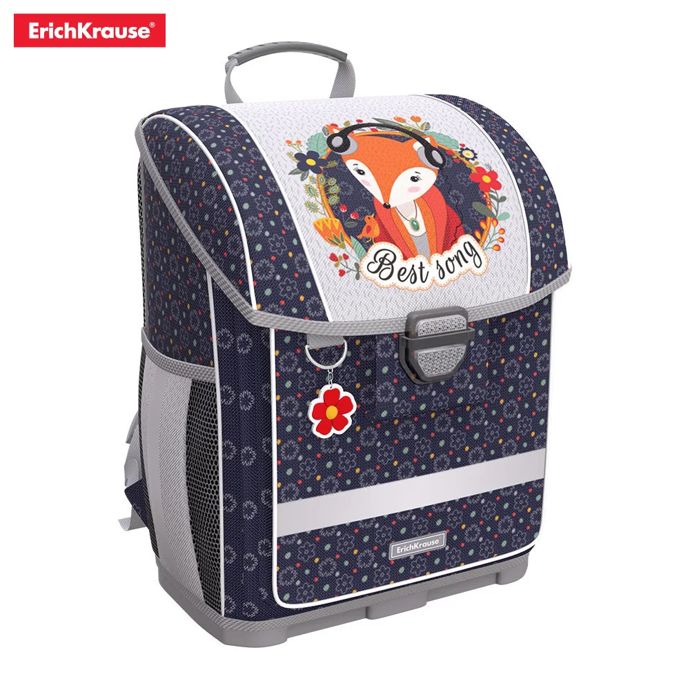 Ученический ранец с пластиковым дном ErichKrause ErgoLine 16L Music Fox Patchwork Sweet Love Wild