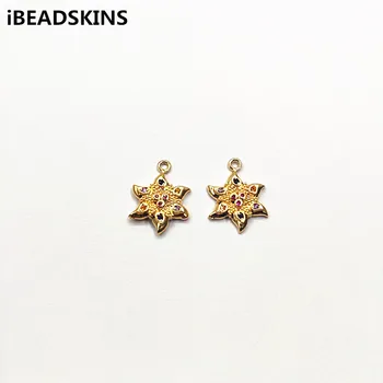 

New arrival! 19x14mm Cubic Zirconia starfish charm/Connectors for Necklace,Earrings parts, Accessories,hand Made Jewelry DIY