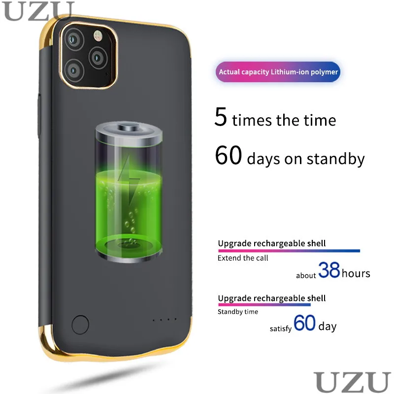 

6000mah mobile battery charger case for iphone 11 Pro Max external portable wireless charging cover for iphone 11 Pro Max