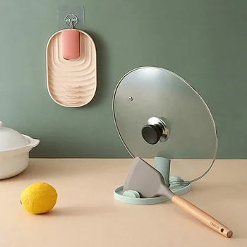 

Multi-Function Tableware Rest Rack 1Pcs Kitchen Accessories Pot Lid Shelf Kitchen Organizer Pan Cover Lid Rack Stand Sponge Spoo
