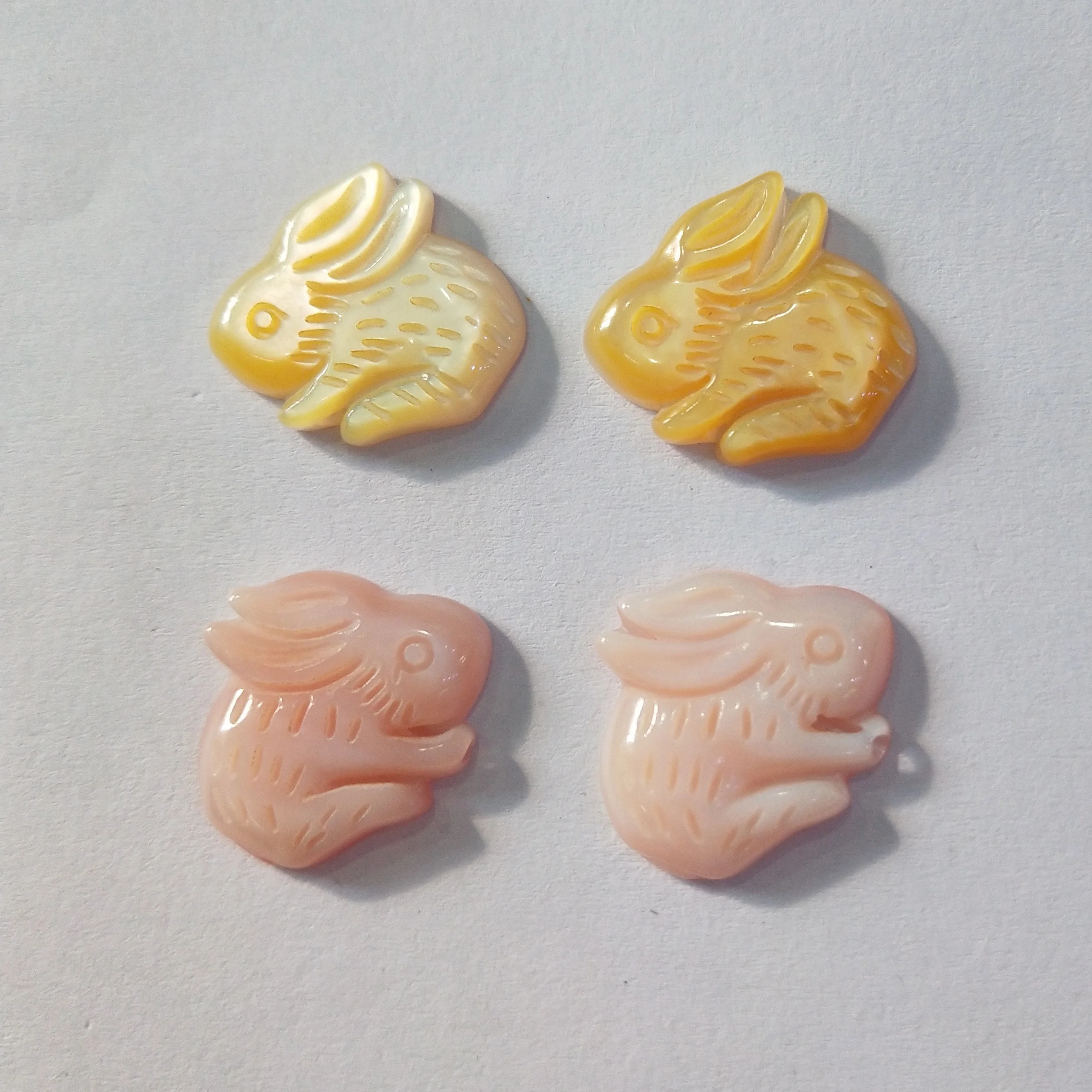 Natural Shell Exquisite Rabbit-shaped Shell Beads Making DIY Fashion Necklace Earrings Jewelry Gift Accessories