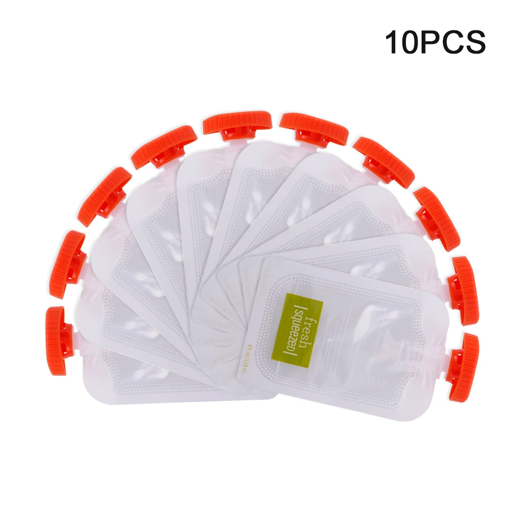 Baby Food Storage Containers Food Pouch 10pcs Puree Squeeze Feeding Baby Food Storage Bag Disposable Newborn Accessories Fruit Juice Small Non-toxic Portable Container