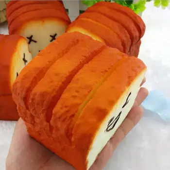 

Toast Bread Squishyed Expression Card Cellphone Holder Hand Pillow Stress Reliever giving vent emotion