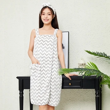 

Shower Cap Bath Towel Microfiber Adults Bathrobe Cotton Unique Sauna Bath Towel Dress Wrap Serviette De Bain Home Textile DE50MJ