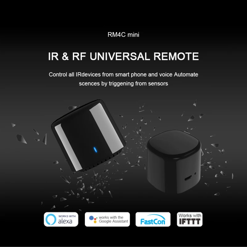 Пульт дистанционного управления Broadlink RM4C Pro + Mini 4G WiFi IR RF работает с Alexa Google Home