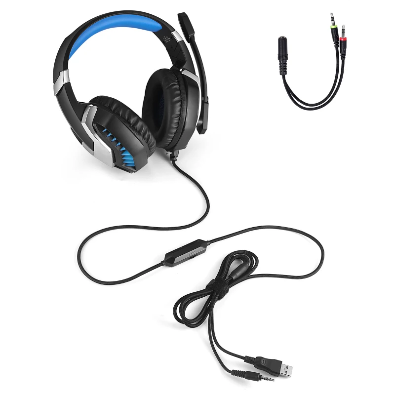 J30 Headset Gaming Headset Microphone Wired Stereo Bass USB Interface Can Match Handheld Game Consoles