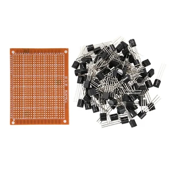 

5 Pcs PCB Boards PCB Breadboard 90 x 70 mm & 100Pcs BC547 TO-92 NPN Transistor