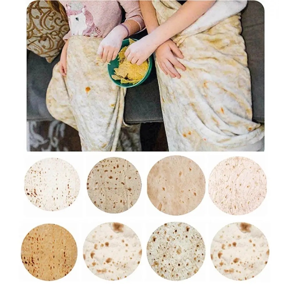 Одеяло Tortilla, круглое одеяло, новинка, пищевое одеяло для взрослых, комфортное, переносное, прочное