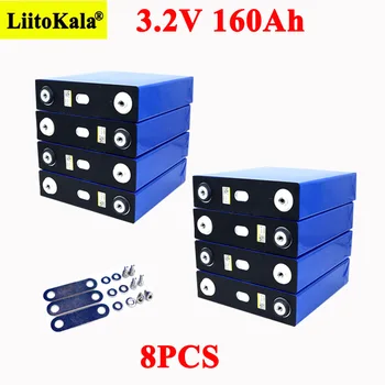

8pcs/lot 3.2V 160Ah LiFePO4 lithium battery 3.2v 3C Lithium iron phosphate battery for 4S 12V 24V battery inverter vehicle RV