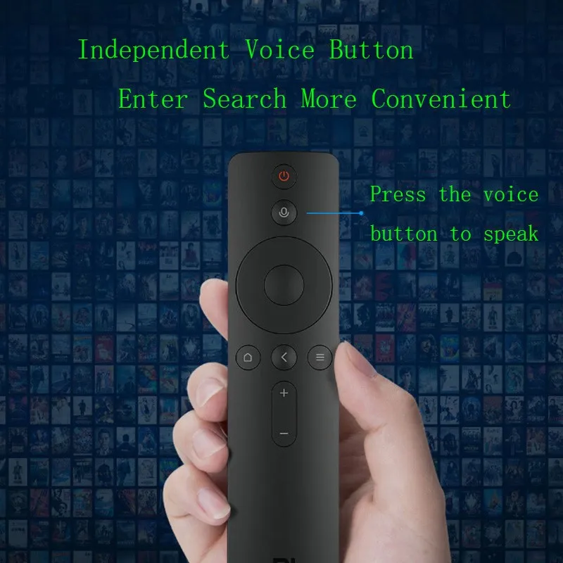 Tanie Oryginalny Xiao mi mi głos pilot zdalnego sterowania Bluetooth 4.2 zasilany pilot zdalnego sterowania dla Xiao mi telewizor Smart TV Box zwiększona wersja