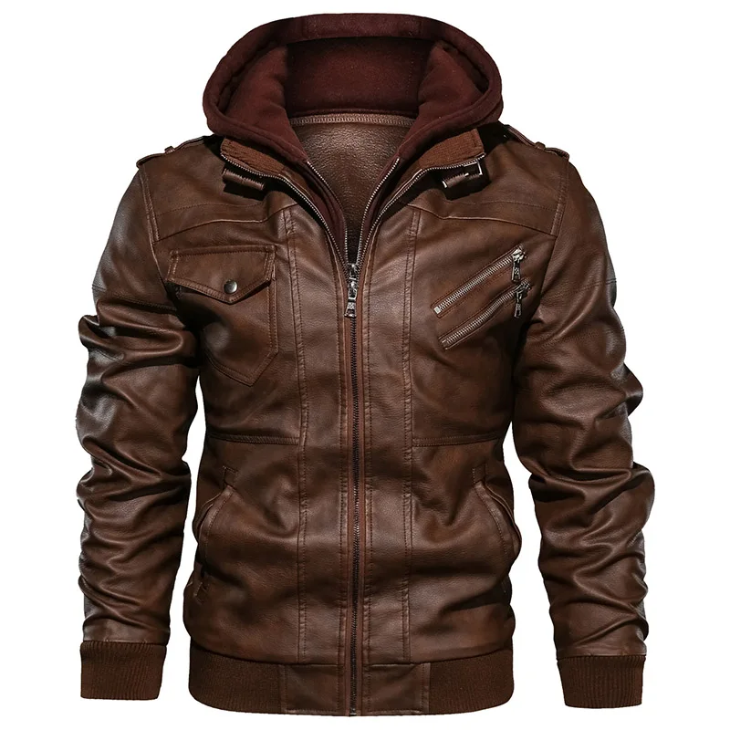 Brown ReFire gear Bomber куртка из искусственной кожи Мужская винтажная Толстовка пилот Военная тактическая куртка зимние толстые теплые повседневные куртки мотоциклиста - Цвет: Brown