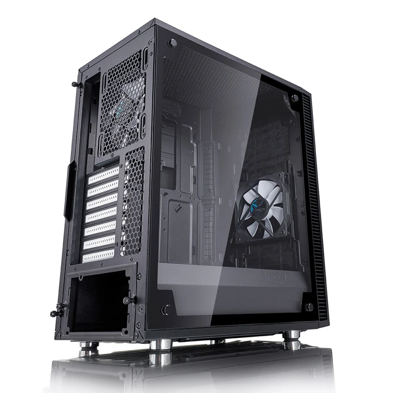 Корпус Fractal Design Define C TG черный без БП ATX 5x120mm 4x140mm 2xUSB3.0 audio bott PSU