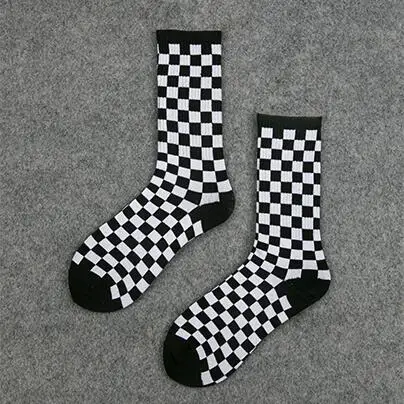 

Chess Sock Grid Socks 3 Pairs Men Spring Plaid Fashion