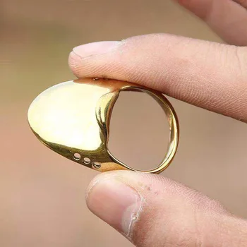 

Practice Traditional Finger Protector Sport Brass Wrist Accessories Safe Painless Hunting Catapult Outdoor Archery Thumb Ring