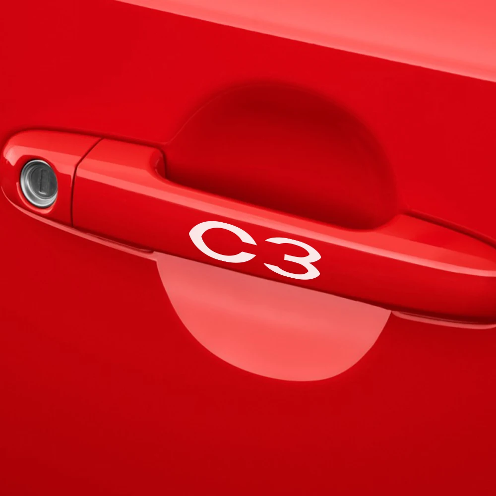 Для Citroen C3 наклейка на дверную ручку Виниловая пленка Авто Сделай Сам Спорт