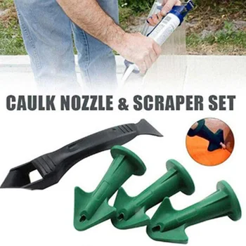 

3 in 1 Caulk Nozzle Finisher Spatulas Spreader Filler Tool Caulk Finisher Smooth Grout Kit Scrapers Set Dropshipping