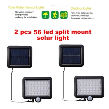 

2/4pcs Generation 100/56/30 LED Solar Power Energy PIR Infrared Motion Sensor Garden Security Lamp Outdoor Light for for Garden