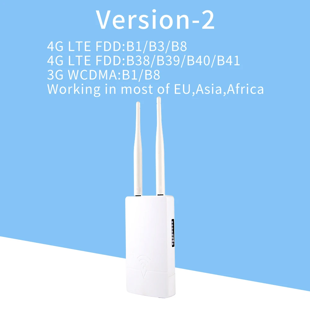 wps wifi repeater Waterproof Outdoor 4G CPE Router 150Mbps CAT4 LTE Routers 3G/4G SIM Card WiFi Router for IP Camera/Outside WiFi Coverage router amplifier Modem-Router Combos