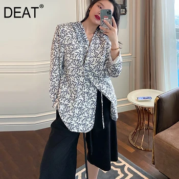 

DEAT 2020 new summer fashion women clothing pleated flare full length pants and tassels covered buttons blazer set WL90601