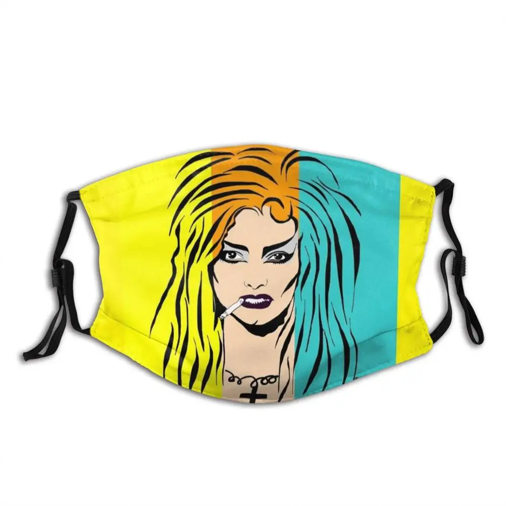 

Nina Colour Pop Face Mask With Filter Art Design Contemporaryart Popart Modern Portrait Star Artist Musician 80S Singer Pop
