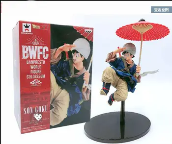 

Dragon Ball Figure umbrella Goku Trainning BANPRESTO Looking The WORLD FIGURE PVC Action Collectible Model Toy 18cm BWFC2