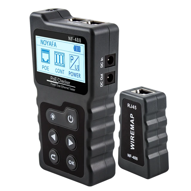 NOYAFA NF-8209 Cable Tracker Lan Display Measure Tester Network Tools LCD Display Measure Length Wiremap Tester NF-488