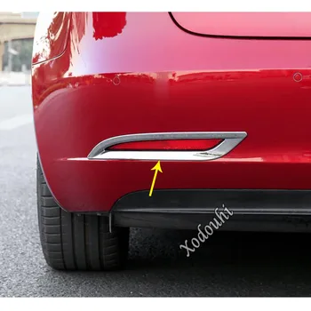

Car Sticker Cover Body Detector Trim Back Tail Rear Fog Light Lamp Frame Parts 2pcs For Tesla Model 3 Model3 2018 2019 2020